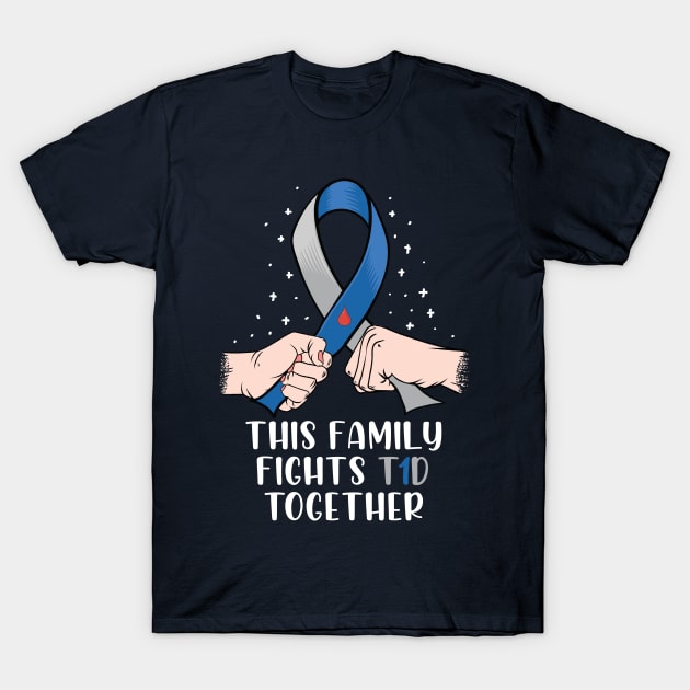 Type 1 Diabetes T1D Cartoon Gift T-Shirt by USProudness